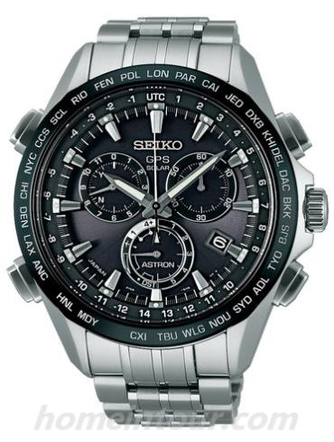 精工SBXB003男表Astron系列-银色表带/表径54.4mm x 44.6mm x 13.3mm