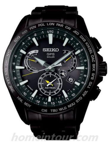 精工SBXB079男表Astron系列-黑色表带/表径54.3mm x 45mm x 13.3mm