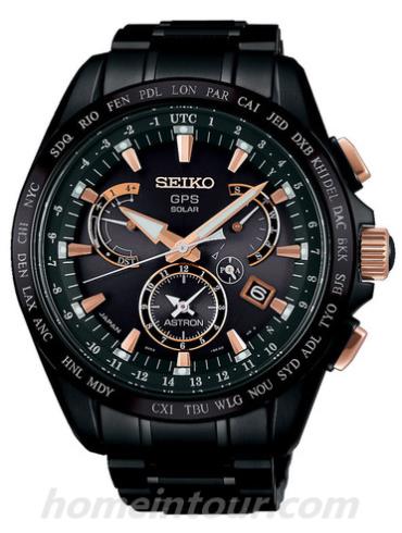 精工SBXB075男表Astron系列-黑色表带/表径54.3mm x 45mm x 13.3mm