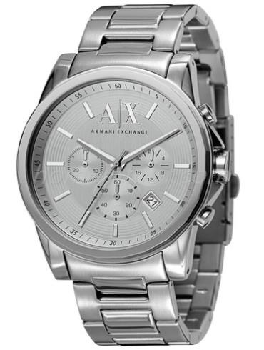 阿玛尼AX2058男表-银色表带/表径45mm