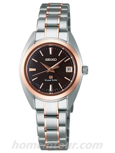 精工STGF112女表Grand Seiko系列-间金色表带/表径32.5mm x 26mm x 9.2mm