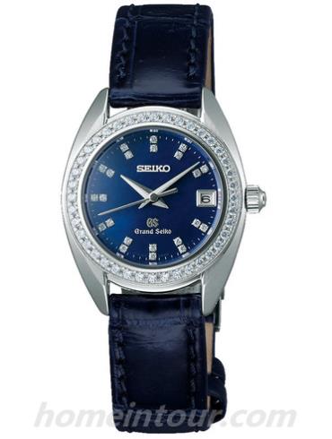 精工STGF099女表Grand Seiko系列-蓝色表带/表径32.5mm x 26mm x 9.1mm