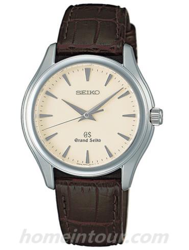 精工SBGX009男表Grand Seiko系列-棕色表带/表径40.5mm x 36.5mm x 10.4mm