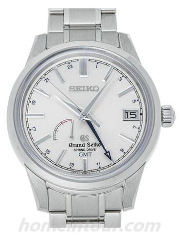 精工SBGE025男表Grand Seiko系列-银色表带/表径40.2mm