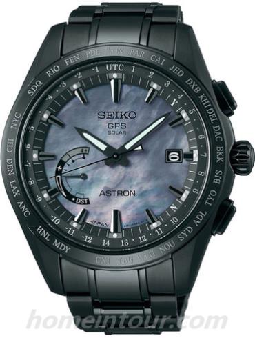 精工SSE091J1男表Astron系列-黑色表带/表径44.8mm