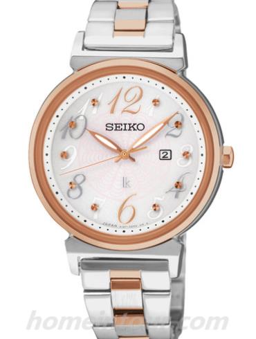 精工SUT260J1女表Lukia系列-间金表带/表径&#8211;