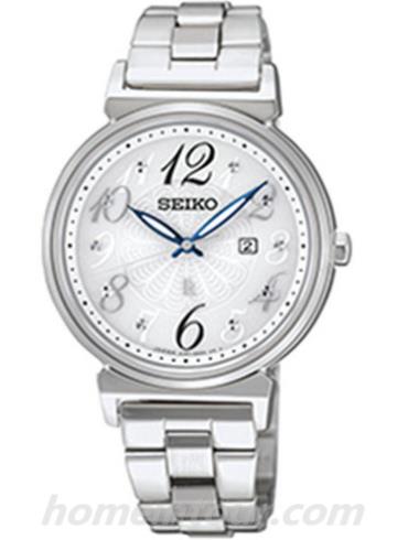 精工SUT257J1女表Lukia系列-银色表带/表径&#8211;