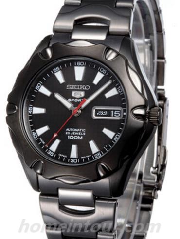 精工SNZG95J1男表Seiko 5系列-黑色表带/表径&#8211;