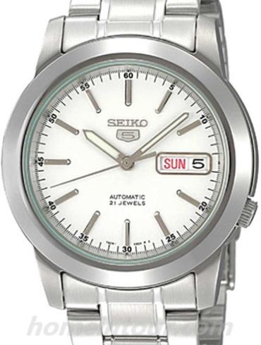 精工SNKE49J1男表Seiko 5系列-银色表带/表径38.6mm
