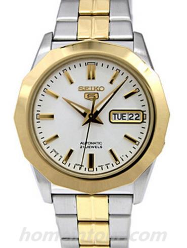 精工SNKG84J1男表Seiko 5系列-间金色表带/表径37mm
