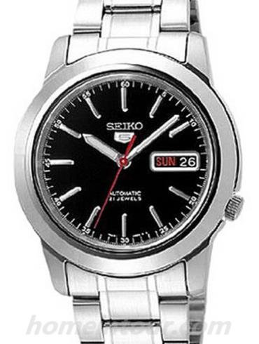 精工SNKE53J1男表Seiko 5系列-银色表带/表径39mm