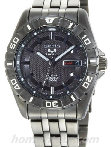 精工SNZH77J1男表Seiko 5系列-黑色表带/表径39mm