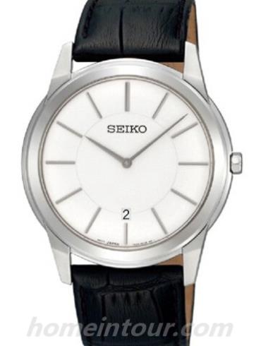 精工SKP373J1男表Quartz Pair系列-黑色表带/表径&#8211;