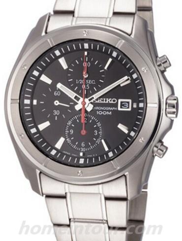 精工SNDB67J1男表Chronograph系列-银色表带/表径&#8211;