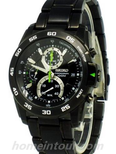 精工SPC027J1男表Chronograph系列-黑色表带/表径&#8211;