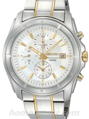 精工SNDB71J1男表Chronograph系列-间金色表带/表径&#8211;
