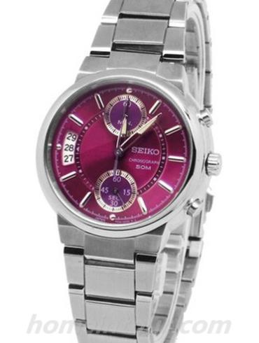 精工SNN885J1女表Chronograph系列-银色表带/表径&#8211;