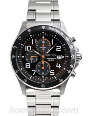 精工SNDA83J1男表Chronograph系列-银色表带/表径&#8211;