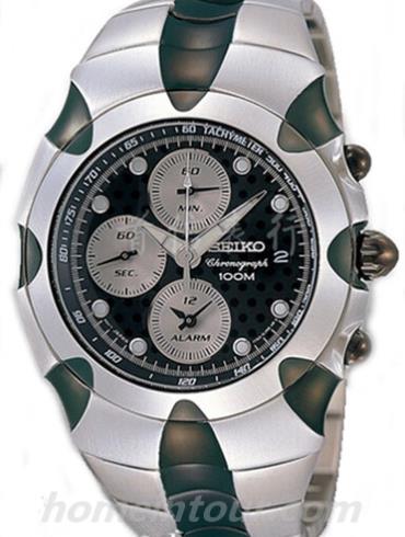 精工SNA763J1男表Chronograph系列-银色表带/表径43mm