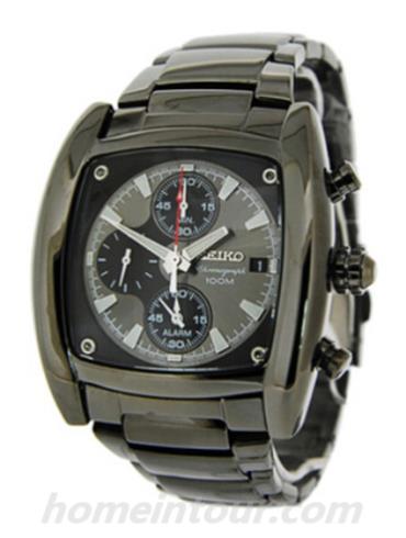 精工SNAB01J1男表Chronograph系列-黑色表带/表径42mm