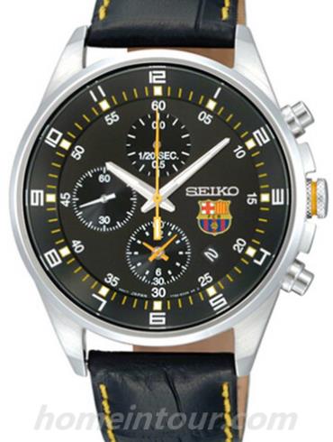 精工SNDD25J1男表Chronograph系列-黑色表带/表径43mm