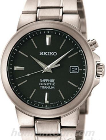 精工SKA333J1男表Kinetic系列-银色表带/表径40mm