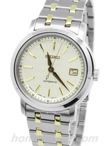 精工SRP022J1男表Mechanical系列-间金色表带/表径40mm