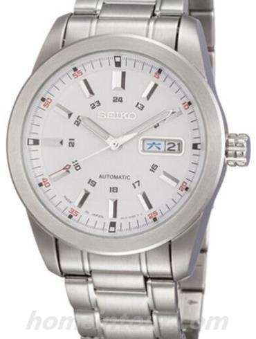 精工SRP009J1男表Mechanical系列-银色表带/表径40mm