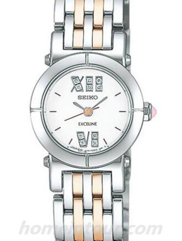 精工SWDX137J女表Aglare Luxuries系列-间金色表带/表径&#8211;