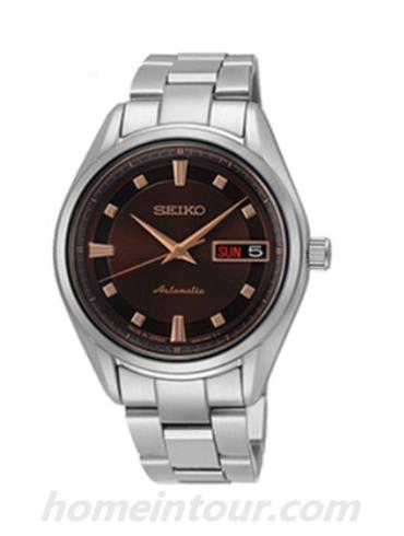 精工SRP895J1情侣表Presage系列-银色表带/表径34mm