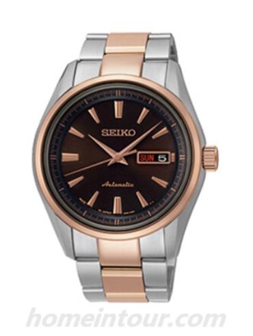 精工SRP892J1情侣表Presage系列-银色表带/表径34mm