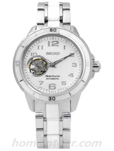 精工SSA149J1情侣表Presage系列-银色表带/表径38.7mm