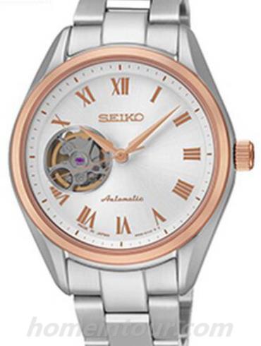 精工SSA872J1情侣表Presage系列-银色表带/表径&#8211;