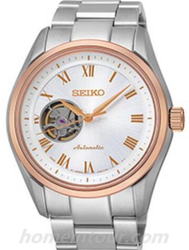 精工SSA252J1情侣表Presage系列-银色表带/表径39mm