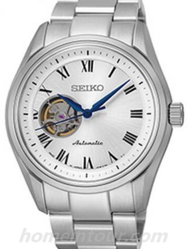 精工SSA247J1情侣表Presage系列-银色表带/表径&#8211;