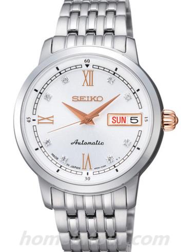 精工SRP395J1女表Presage系列-银色表带/表径33.8mm