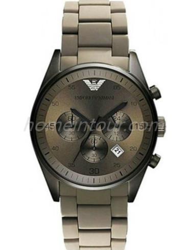 阿玛尼AR5951男表商务休闲系列-棕色表带/表径43mm