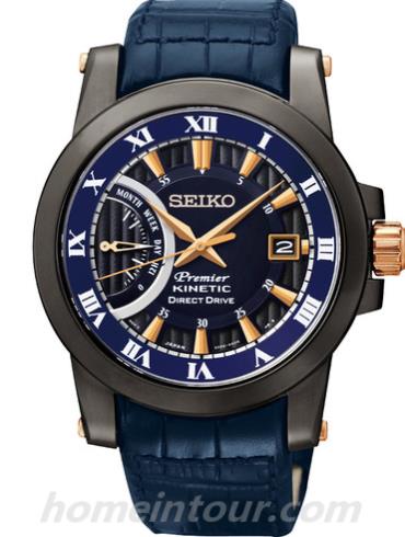 精工SRG012J1男表Premier系列-蓝色表带/表径41mm