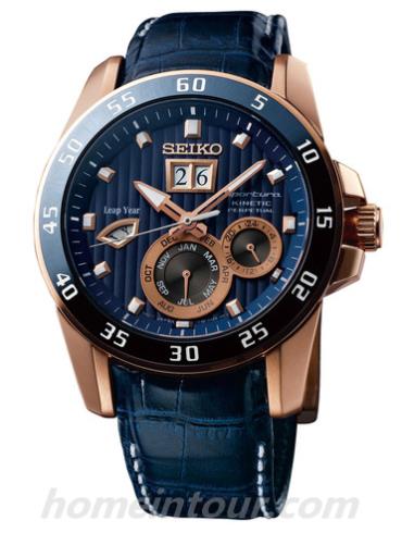 精工SNP064J1男表Sportura系列-蓝色表带/表径44.4mm