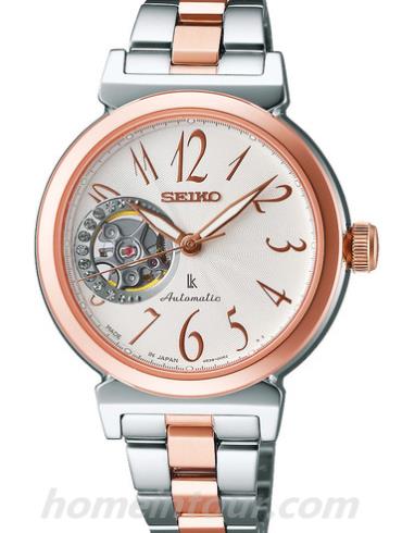 精工SSA896J1女表Lukia系列-间金色表带/表径34mm
