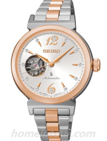 精工SSA892J1女表Lukia系列-间金色表带/表径33mm