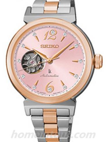 精工SSA890J1女表Lukia系列-间金色表带/表径33mm