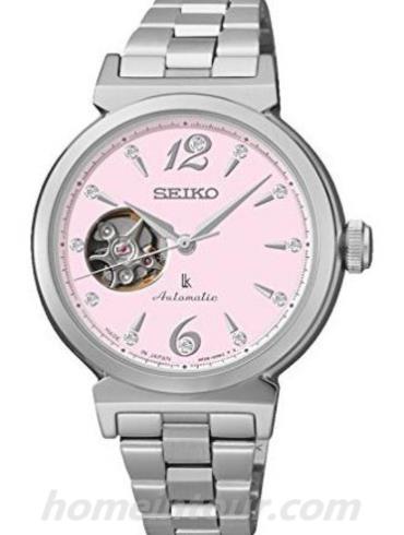 精工SSA889J1女表Lukia系列-银色表带/表径33mm