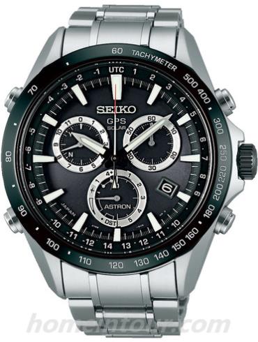 精工SSE011J1男表Astron系列-银色表带/表径45mm