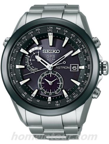 精工SAST003G男表Astron系列-银色表带/表径47mm