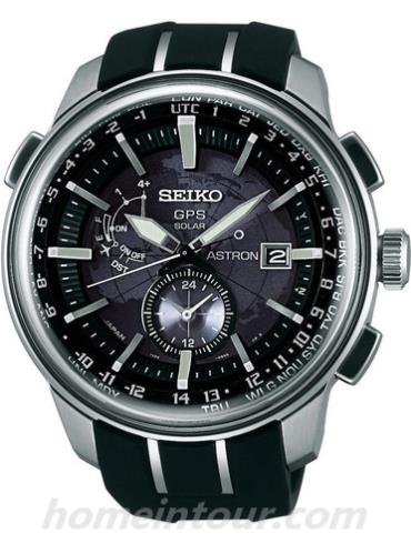 精工SAS031J1男表Astron系列-黑色表带/表径48.2mm