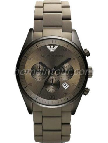 阿玛尼AR5950男表商务休闲系列-灰色表带/表径43mm