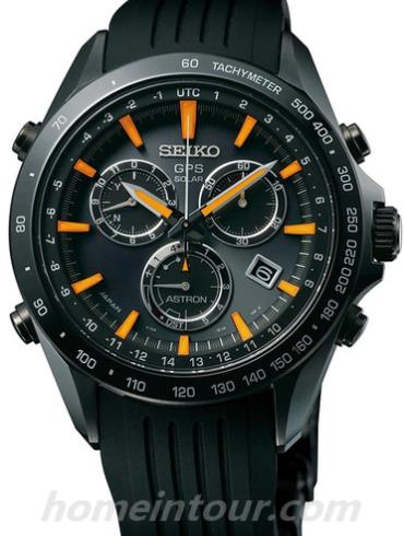 精工SSE017男表Astron系列-黑色表带/表径44.6mm