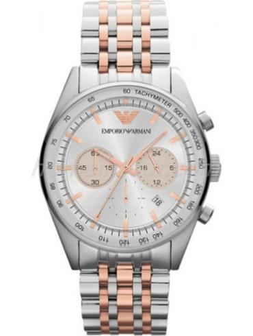 阿玛尼AR5999男表商务休闲系列-间金色表带/表径43mm