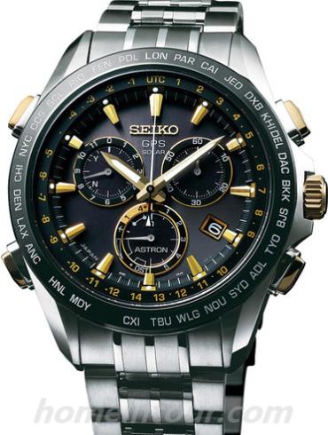 精工SSE007男表Astron系列-银色表带/表径44.6mm